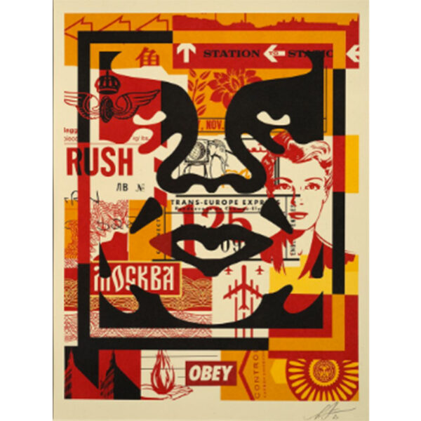 Three faces collage (Shepard Fairey - Obey)